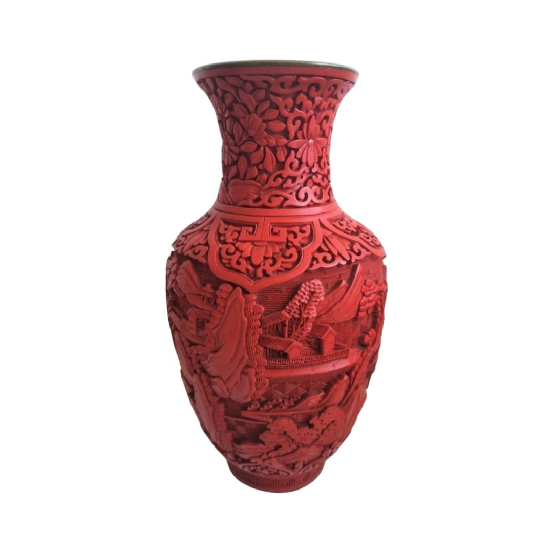 lacquer work vases, China, 1900s (1 of 5)