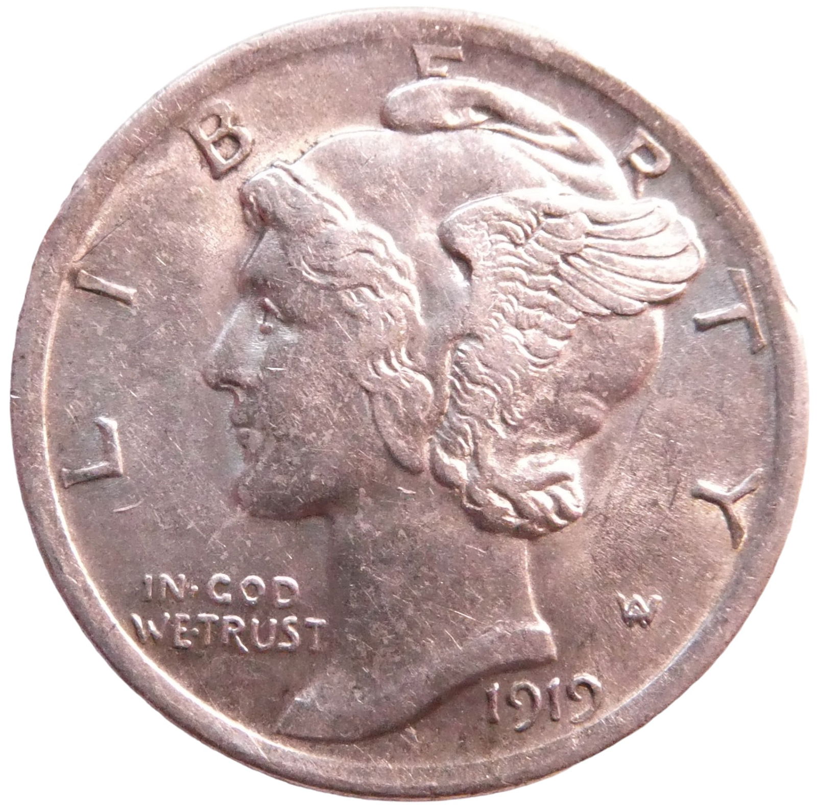 1919 Year Mercury Silver Dimes (1 of 2)