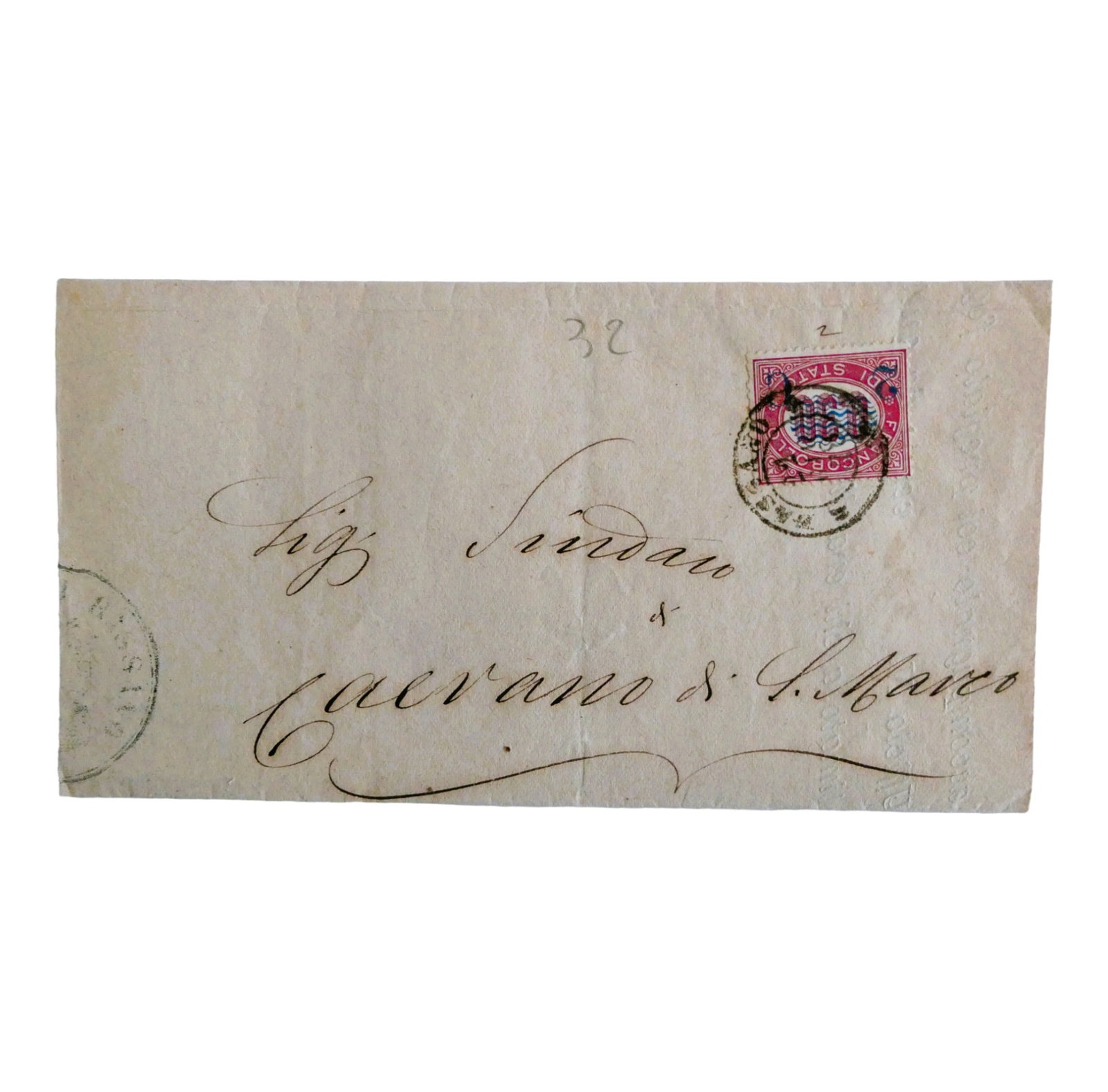 Beautiful letter Italy postmarked 21 july 1887 Postage Stamp 0.30 lacquer: Beautiful letter Italy postmarked 21 july 1887 Postage Stamp 0.30 lacquer