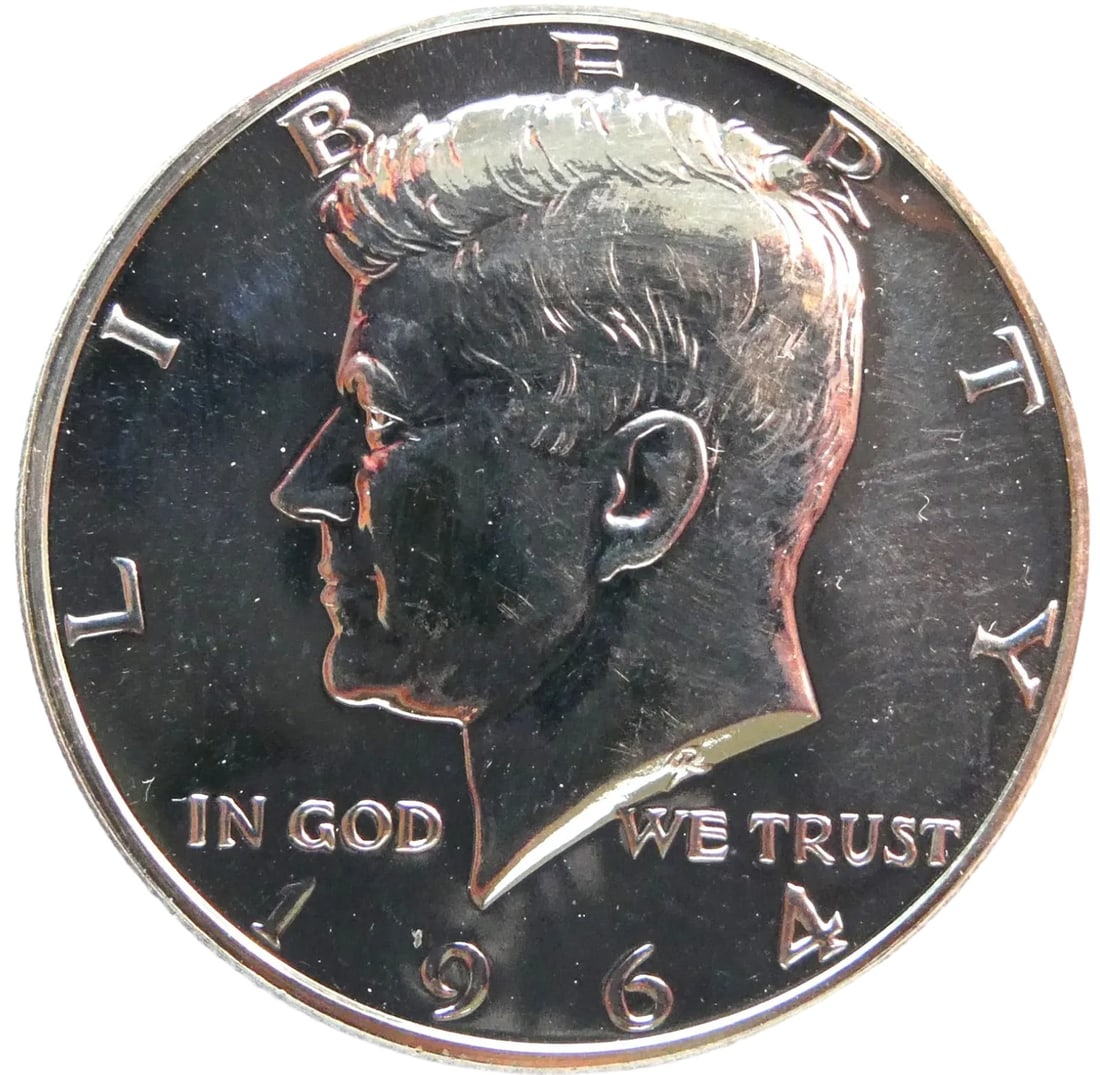 USA Half dollar, 1964 Kennedy Half Dollar  Silver Coin (1 of 2)