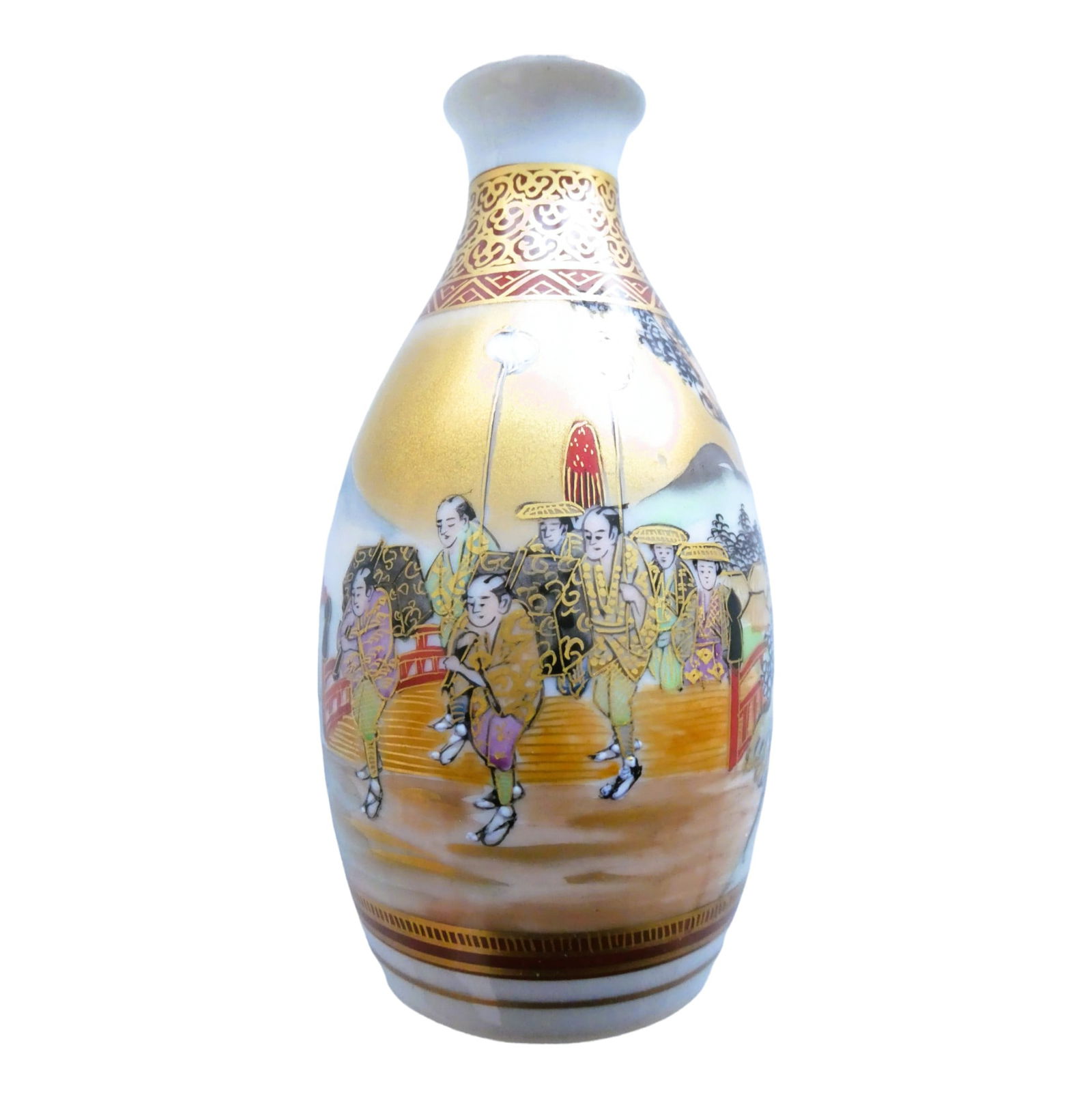 Signed Japanese Kutani porcelain Vase (1 of 9)