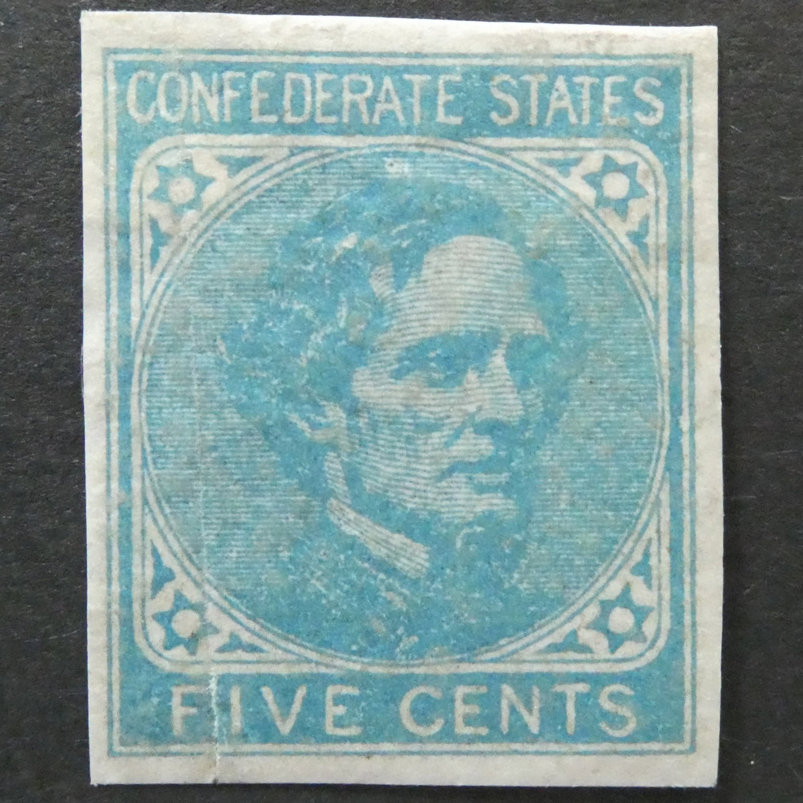 Confederate States of America 5c CSA Scott No. 7 MH: Confederate States of America 5c CSA Scott No. 7 MH