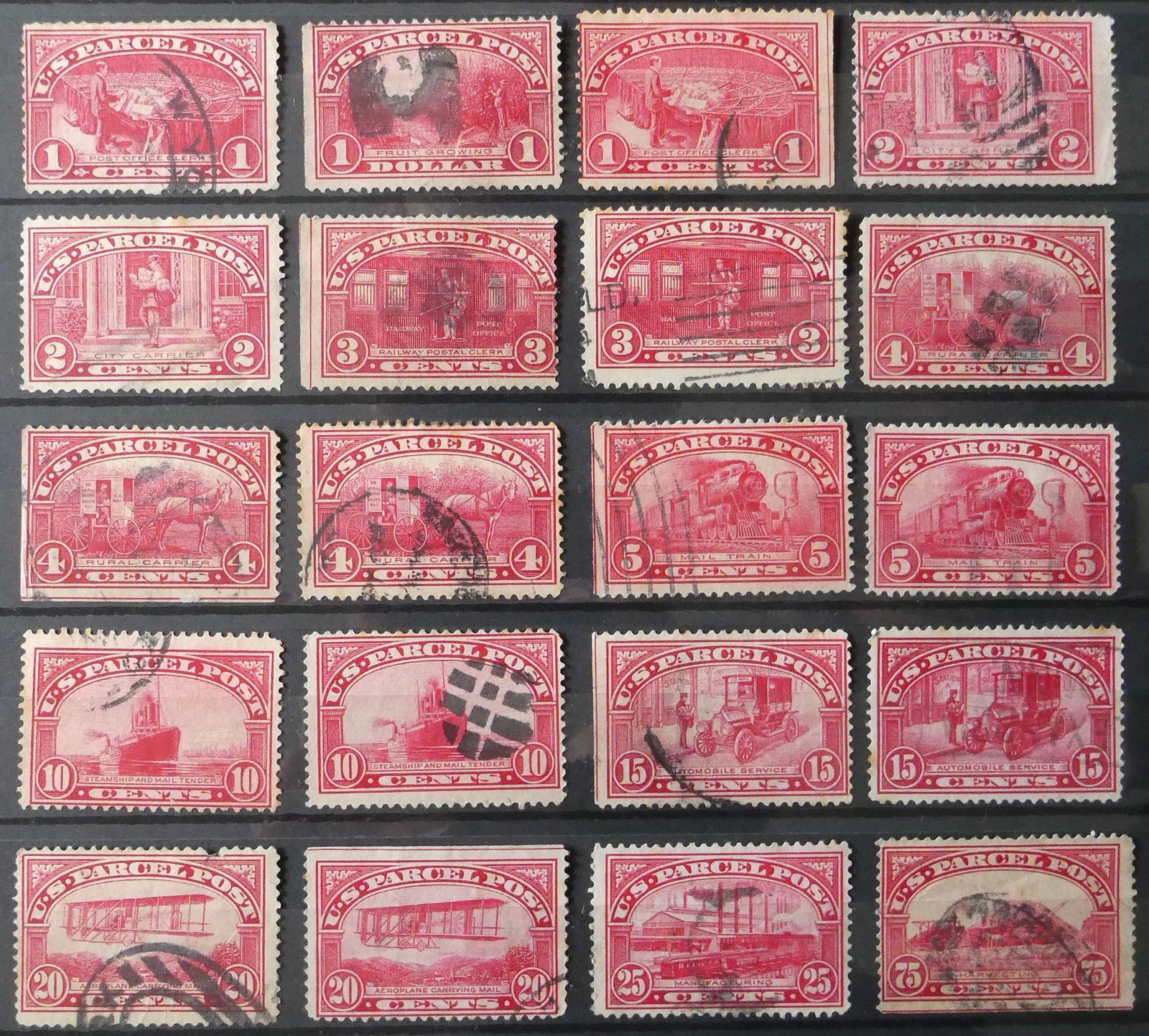 US Stamps #Q1 - Q12 USED SHORT SET PARCEL POST ISSUE (1 of 3)
