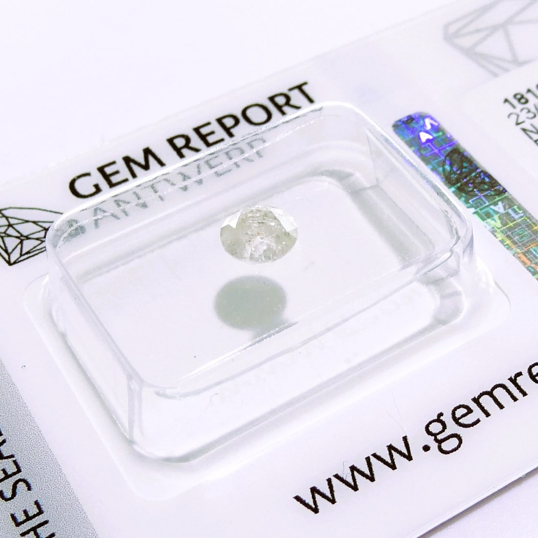 Gem Report Antwerp Certificate Diamant - 0,44 ct - J - I3 (1 of 5)