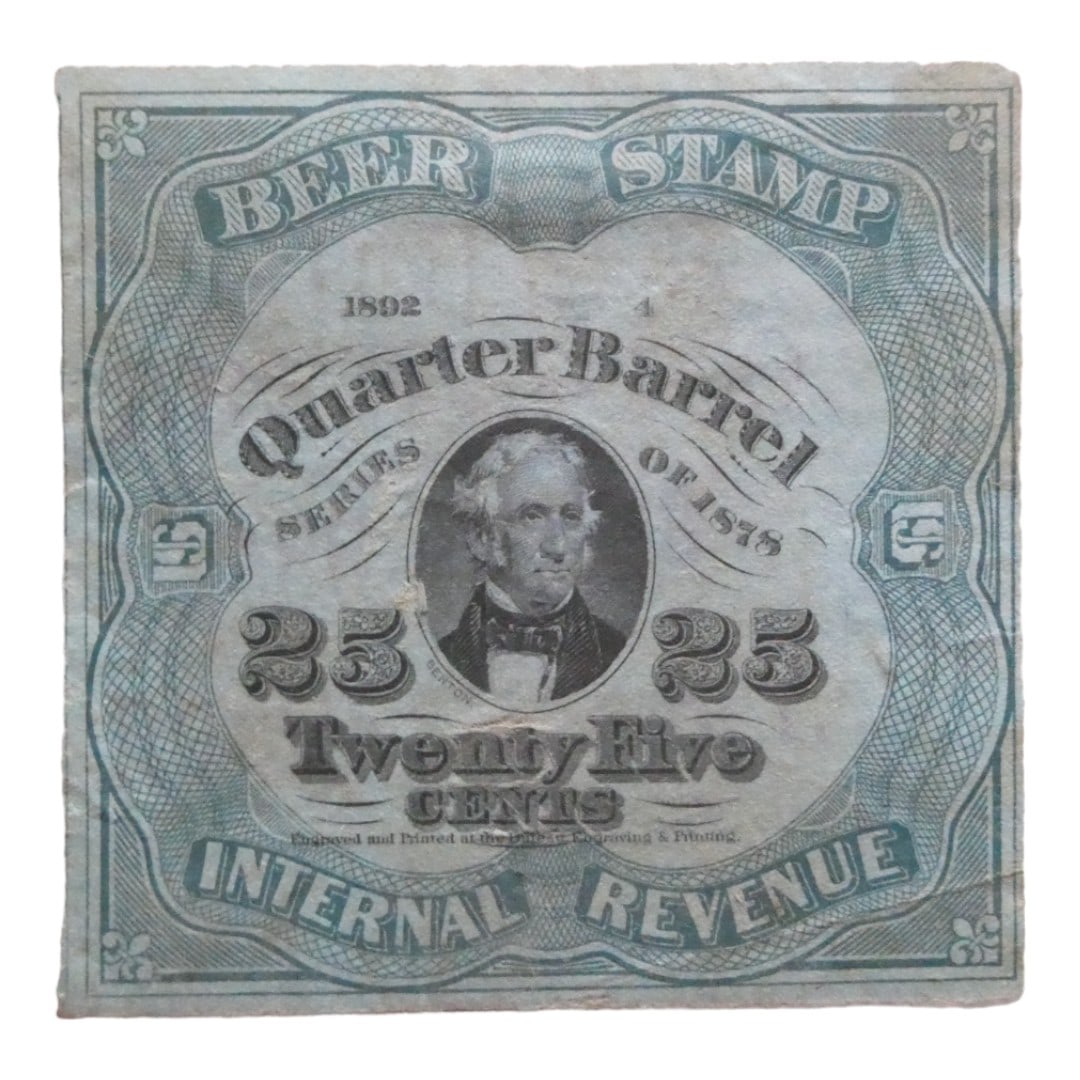 USA BEER TAX STAMPS TWENTY FIVE CENTS TIMBRES FISCAUX USA SERIES OF 1878 - N?6 (1 of 2)