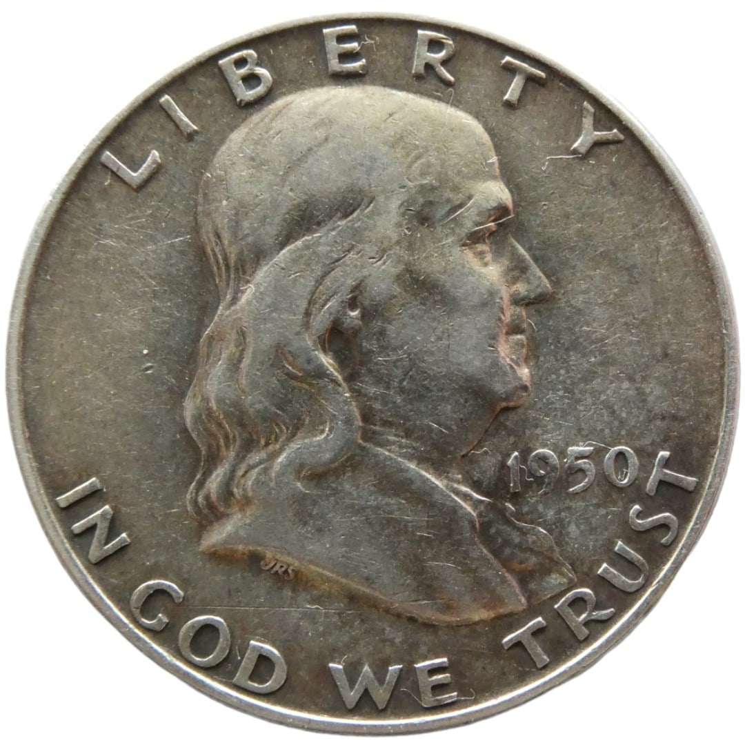 United States half Dollar 1050-D "Franklin Half Dollar" silver coin (1 of 2)