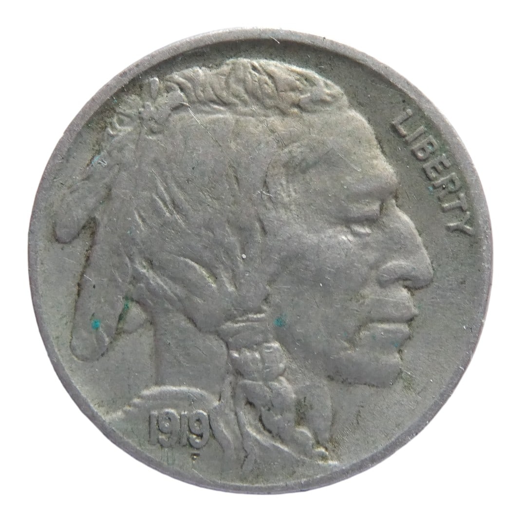 United States 5 cents, 1919 Buffalo Nickel (1 of 2)