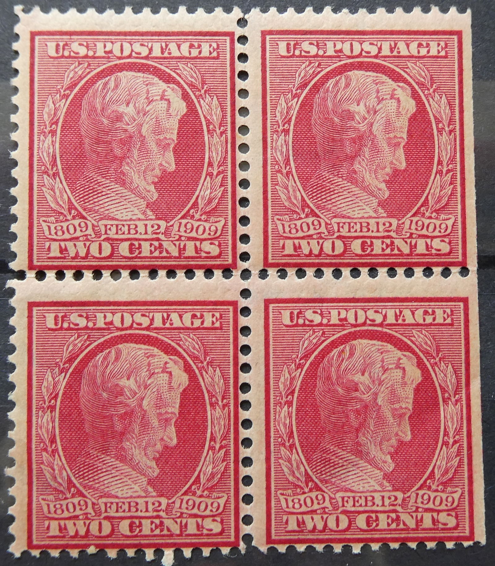 U.S.Block 2c Scott # 367 OG VF/XF MNH (1 of 2)