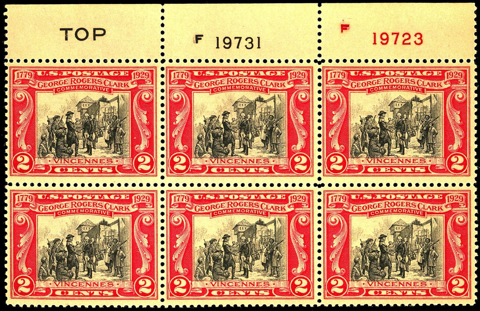 US TRAVELSTAMPS: block 1929 US Stamps Scott #651, George R. Clark Vincennes MNH (1 of 1)