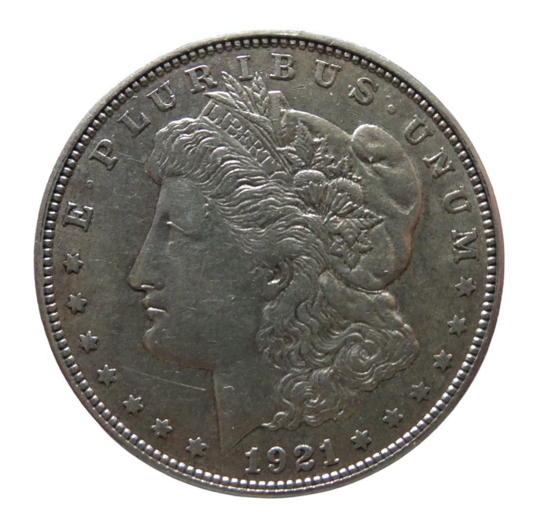 United States 1 Dollar "Morgan Dollar" 1921-S silver coin (1 of 2)