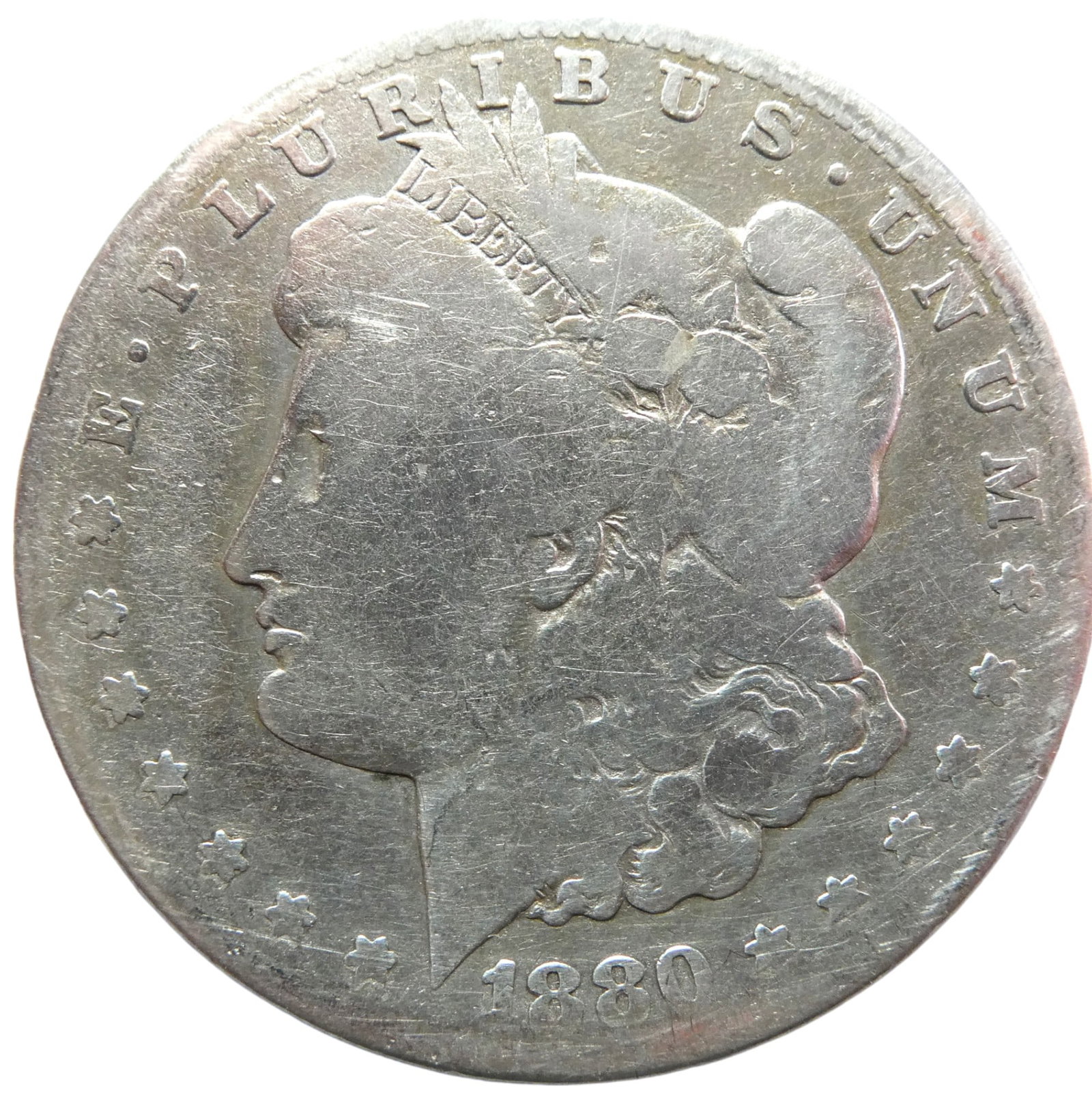 1880-S Morgan Dollar: Country USA, Denomination1 dollar, Year1878-1921, Subject Morgan Dollar, Period United States of America (1909 - 1950), Coin type Circulation coins, Composition Silver 0.900, Edge type Reeded, Shape R