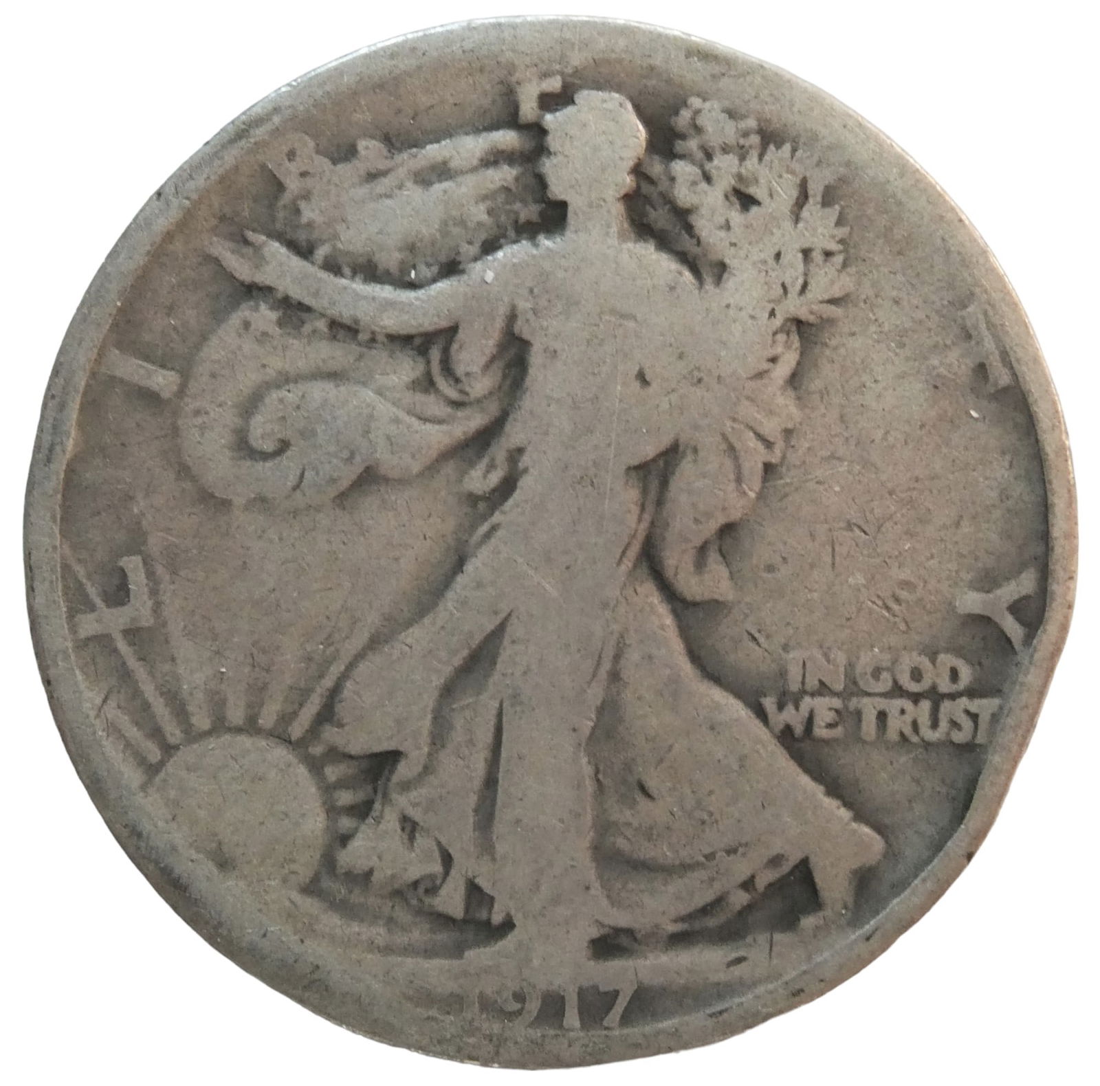 USA Half Dollar "Walking Liberty Half Dollar" 1917 Silver coin (1 of 2)