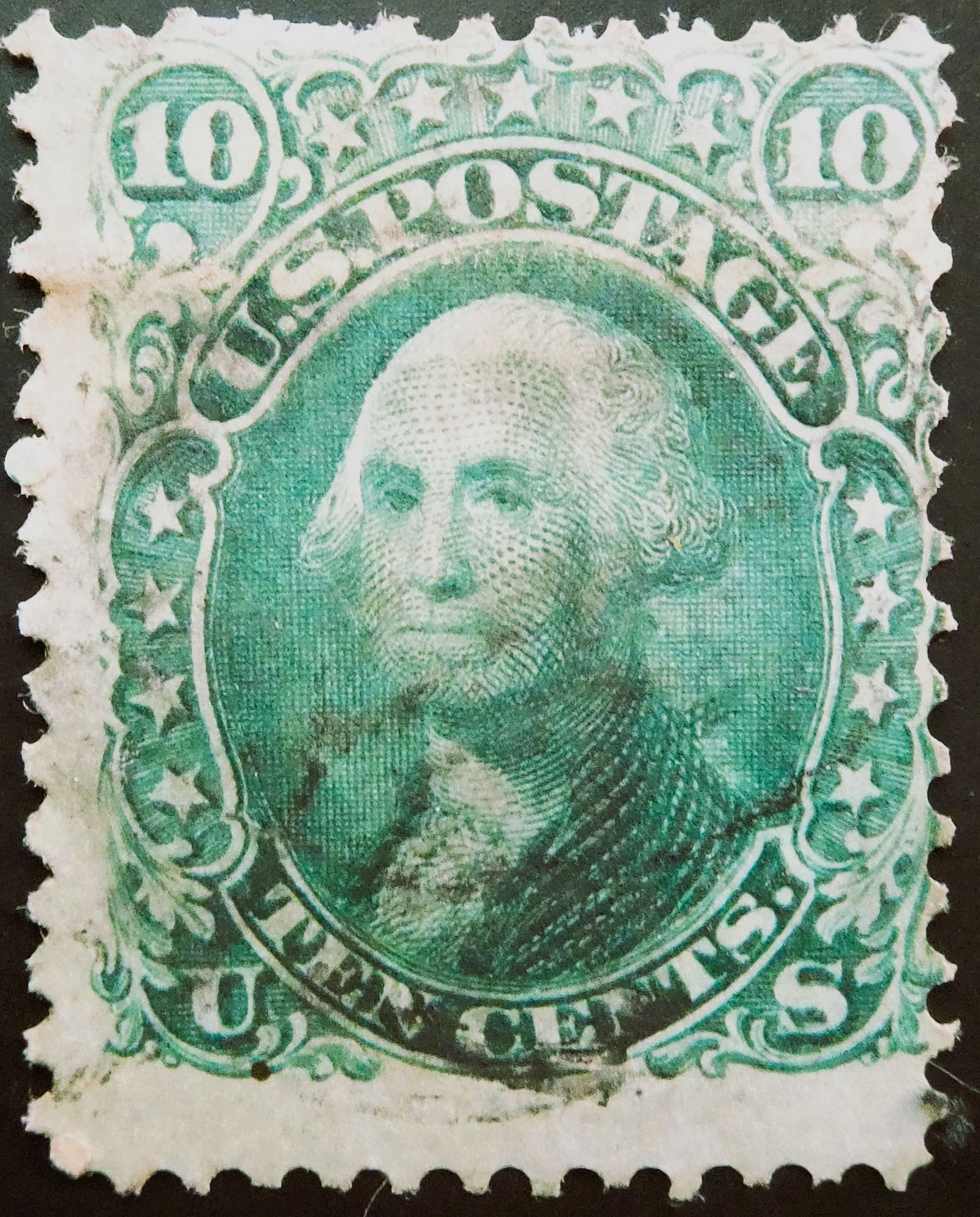 US 1861 George Washington 10 cent Scott # 68 VF (1 of 2)