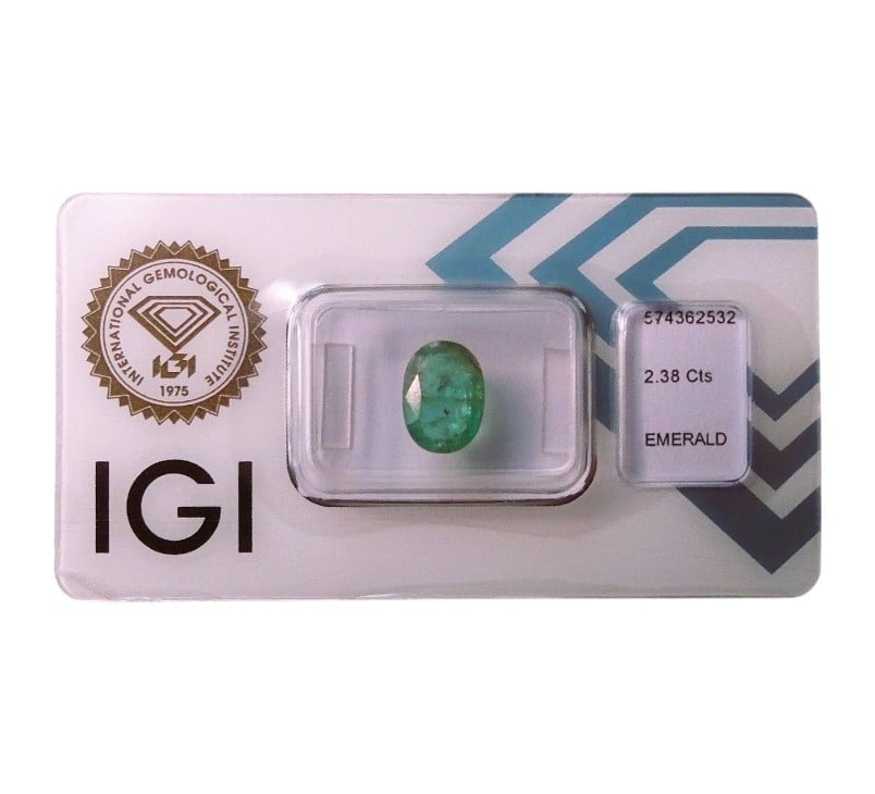 IGI certified natural emerald punjsher Afghanistan 2,38 ct (1 of 5)