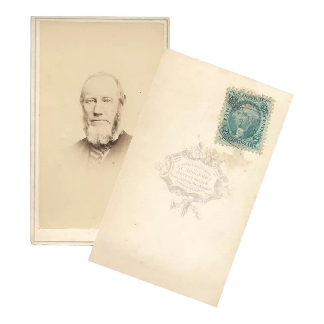1861 STAMPED PHOTOGRAPH BEARDED MAN 2c Scott # R13c REVENUE TAX: 1861 STAMPED PHOTOGRAPH BEARDED MAN 2c Scott # R13c REVENUE TAX