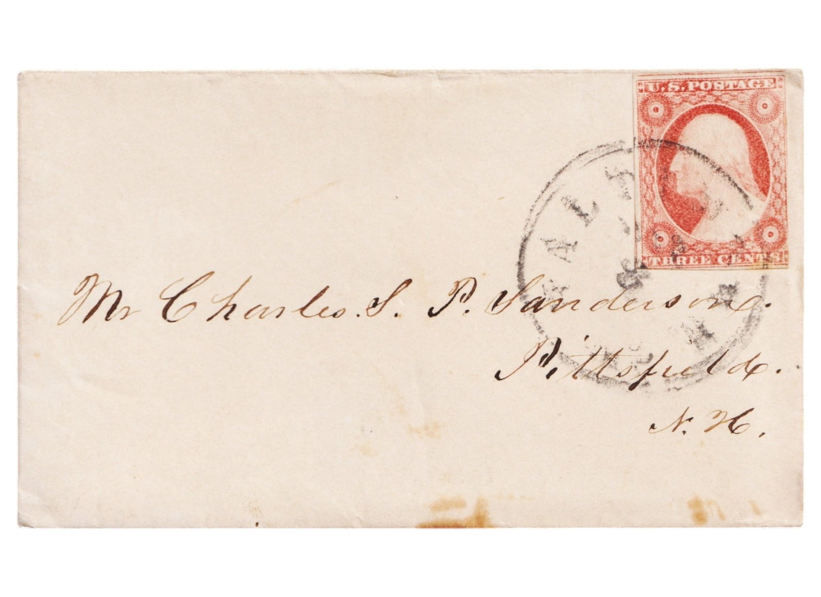 US Scott 11A on beautiful cover with containing letter VF used: US Scott 11A on beautiful cover with containing letter VF used