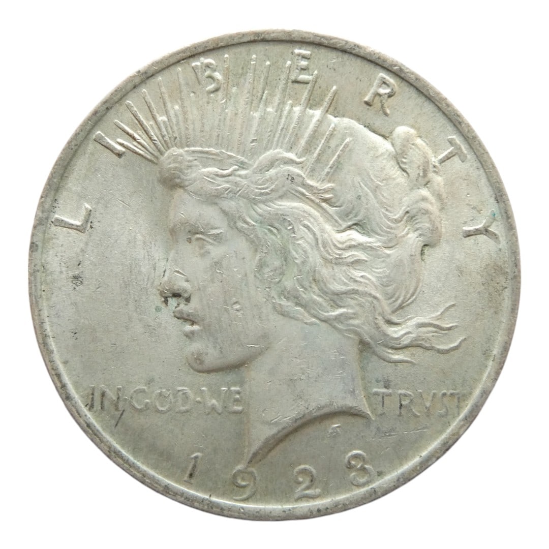 United States 1 Dollar "Peace Dollar" 1923 Silver coin: Issuer United States Period Federal republic (1776-date)Type Standard circulation coinYears 1921-1964Value 1 Dollar1 USD = SEK 10Currency Dollar (1785-date)Composition Silver (.900)Weight 26.73 gDiame