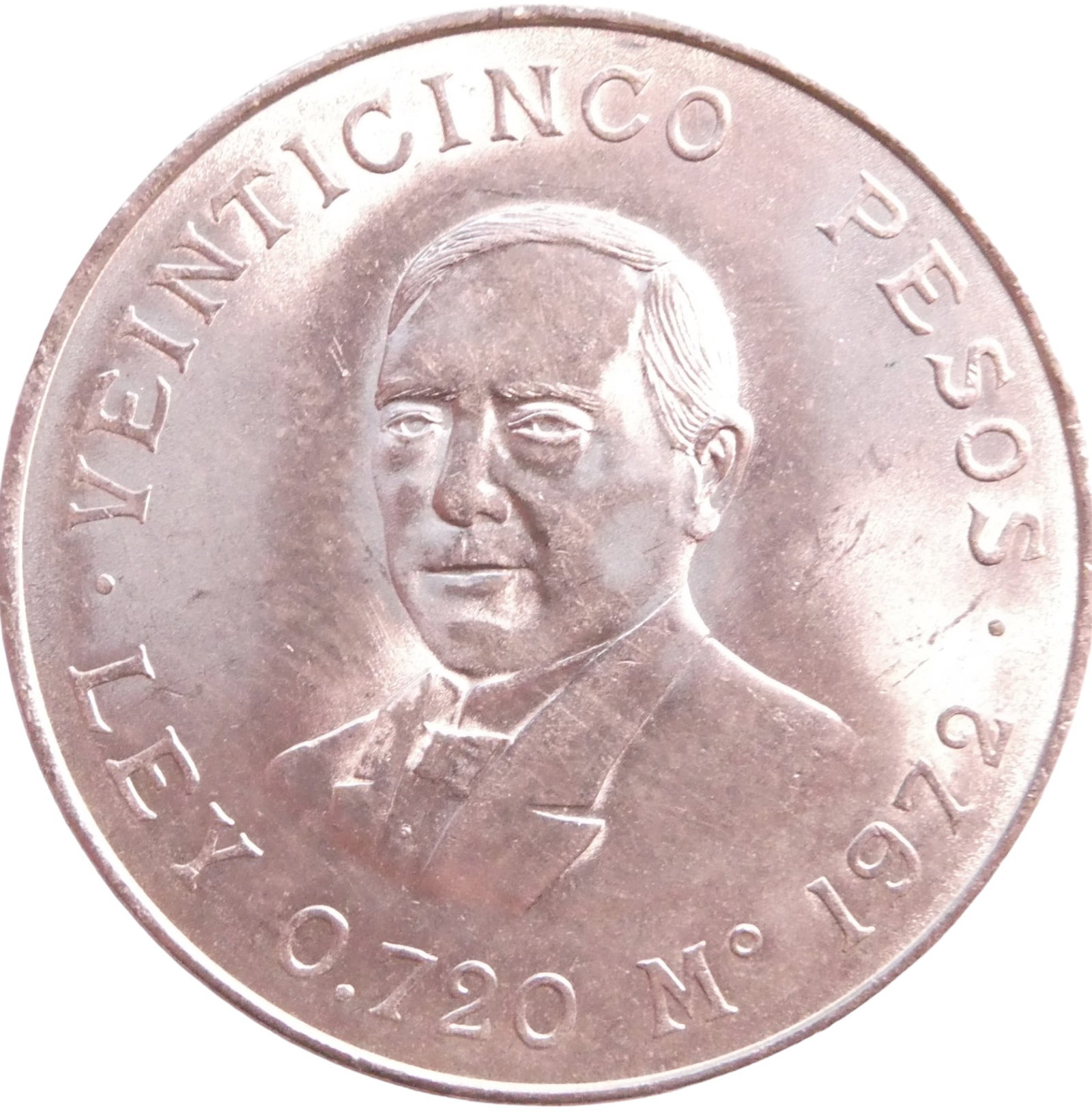 MEXICO 25 PESOS 1972 SILVER coin Proff (22.5g) (1 of 2)
