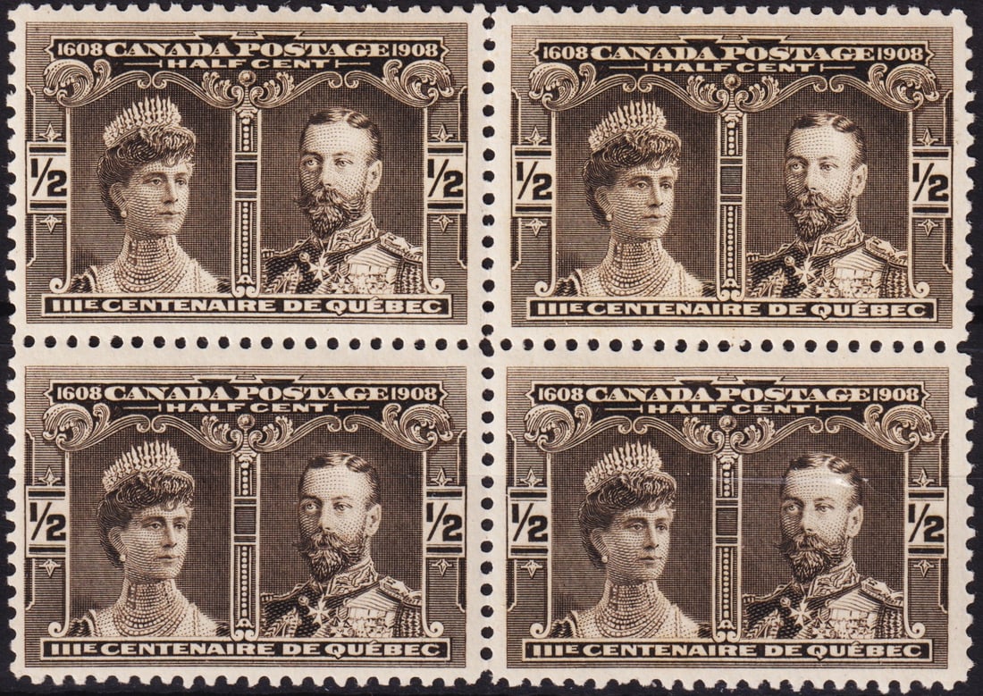 Canada Stamp #96 - Prince & Princess of Wales (1908) half cent MNH (1 of 2)
