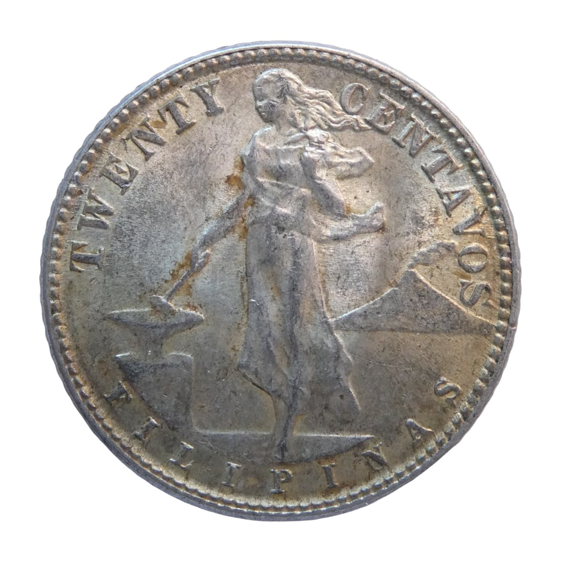 US, Philippines 20 Centavos, silver, Commonwealth era, 1937–1945 (1 of 2)