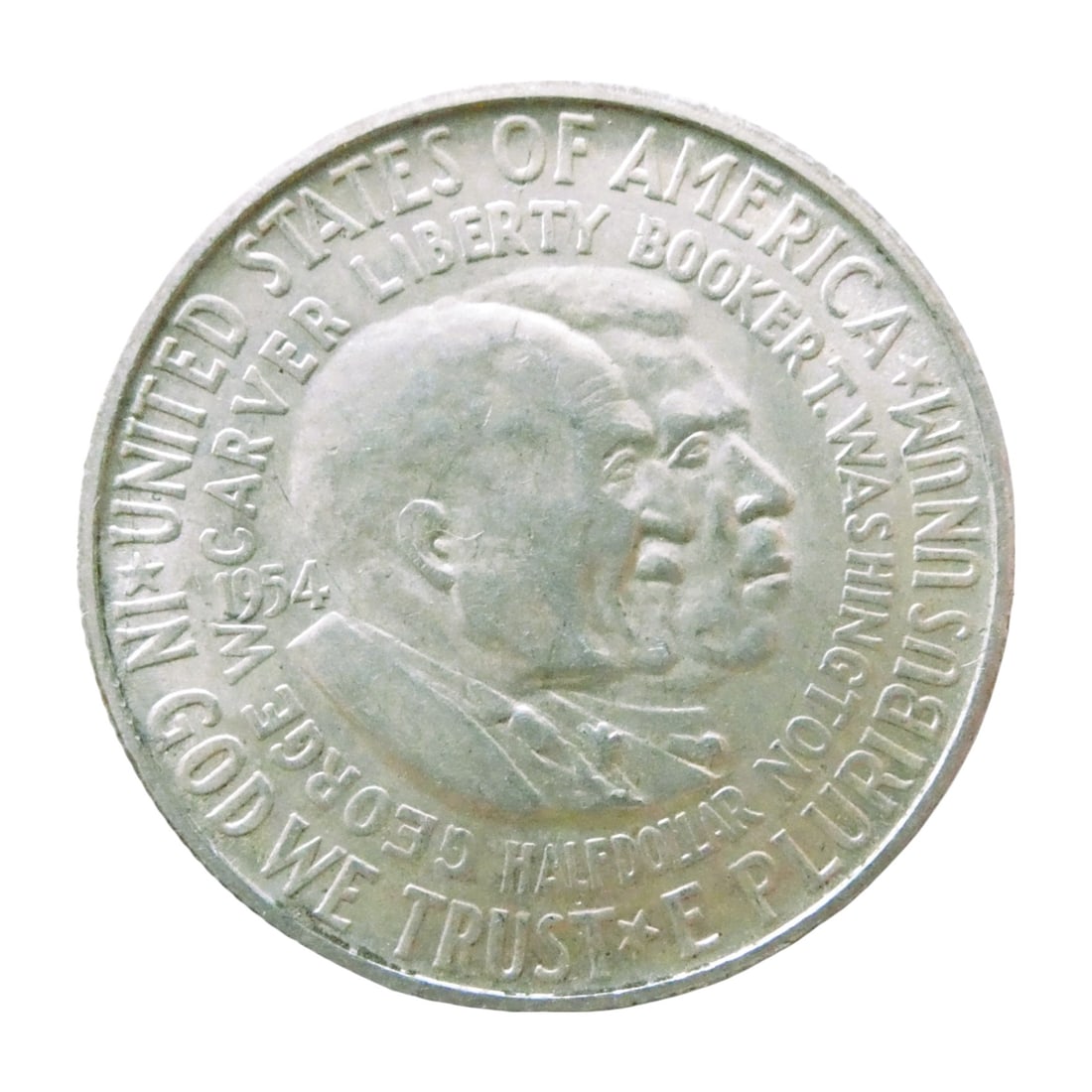 1954 Carver-Washington Half Dollar, Low Mintage 12,006, KM 200 (1 of 2)