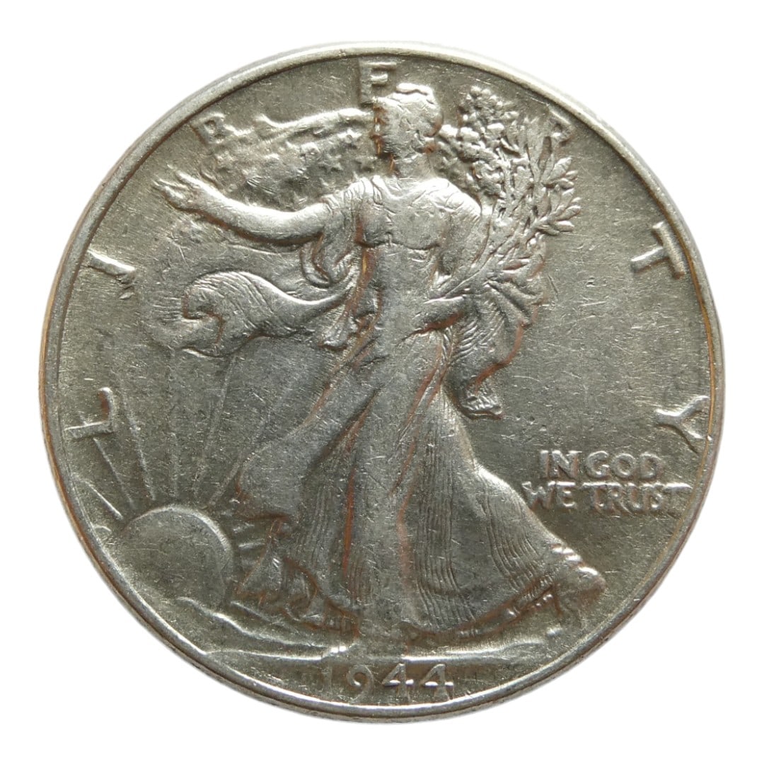 1944 United States Walking Liberty Half Dollar, .900 Silver (1 of 2)