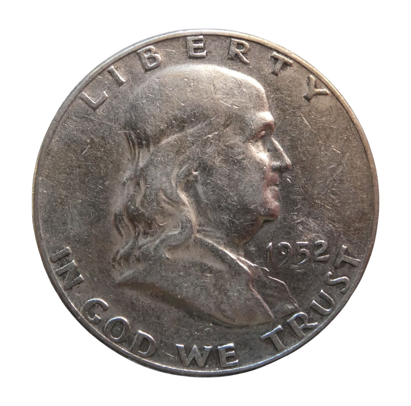1952 United States Franklin Half Dollar, Silver Coin (1 of 2)