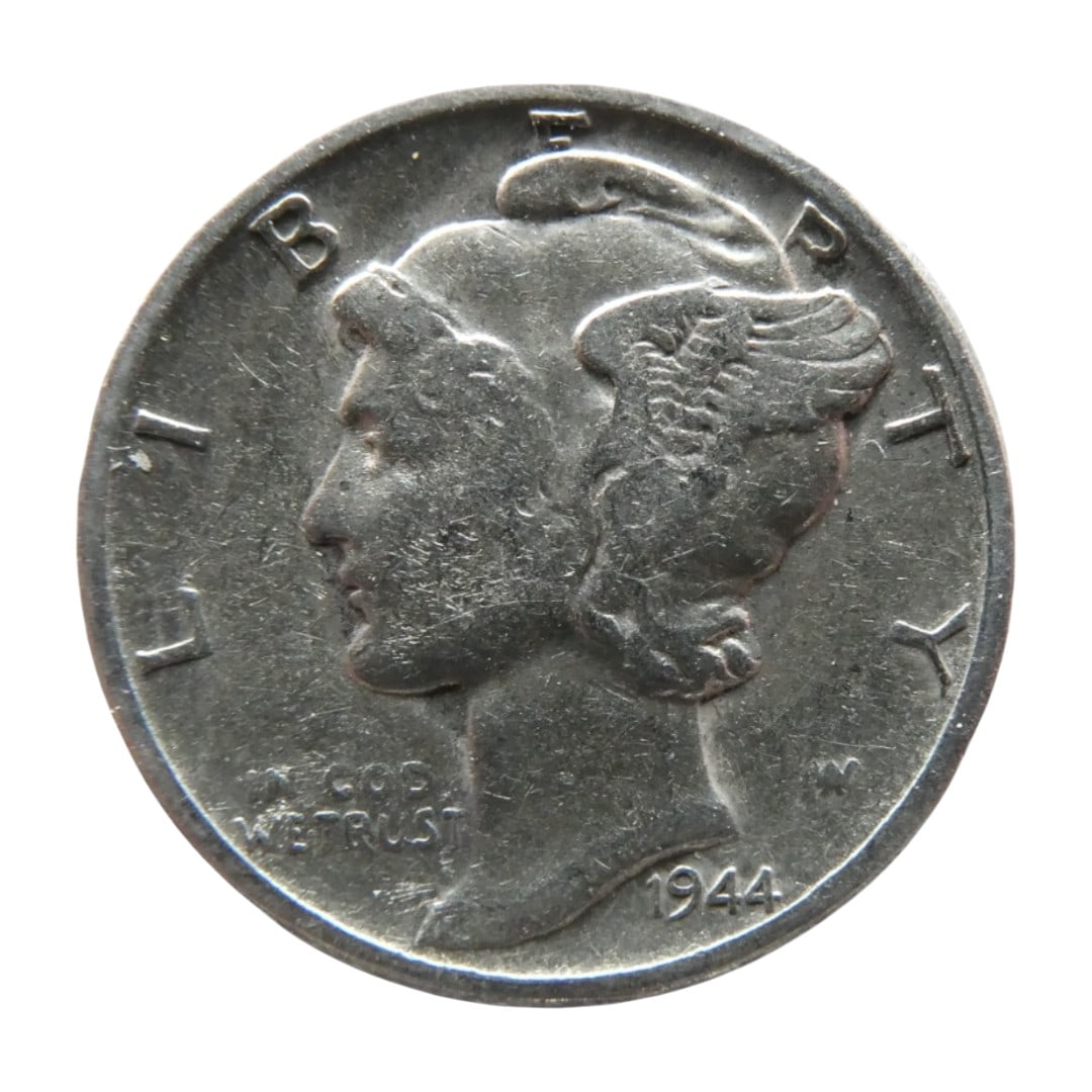 1944 U.S. Mercury Dime, 90% Silver, Winged Liberty Head (1 of 2)