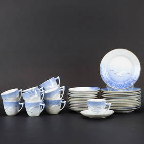1950s B&G Seagull Coffee Set, Masen Pattern, 26 pcs, Denmark (1 of 4)