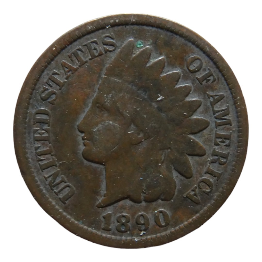 1890 Indian Head Cent, USA, Bronze Coin, Type III (1 of 2)
