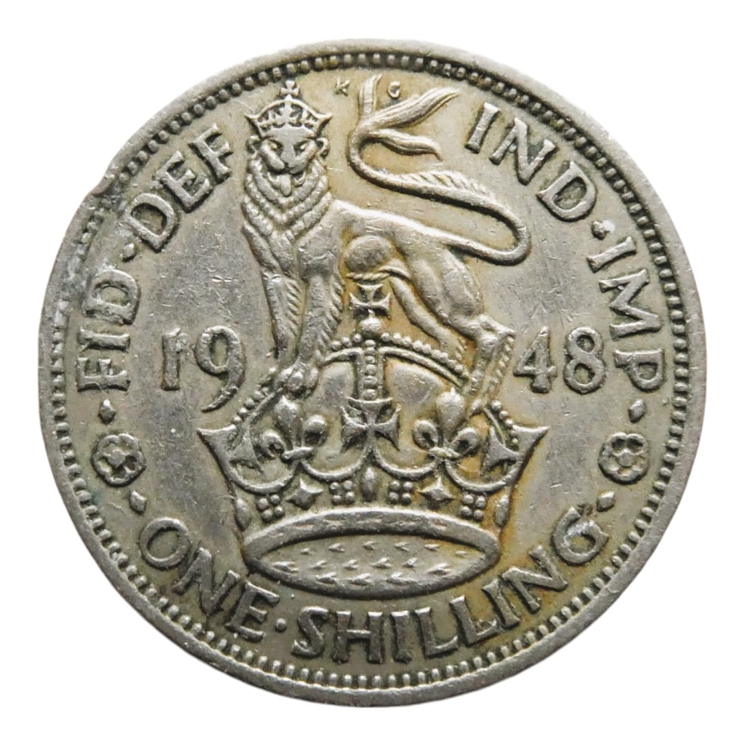 1948 UK One Shilling, George VI, Lion on Crown, KM# 863 (1 of 2)