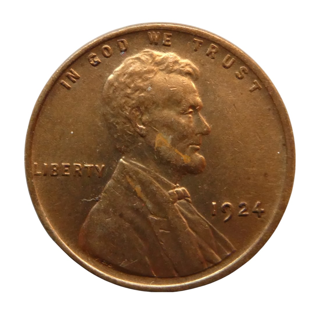 1924 US Lincoln Wheat Cent, Bronze Issue, KM# 132 (1 of 2)