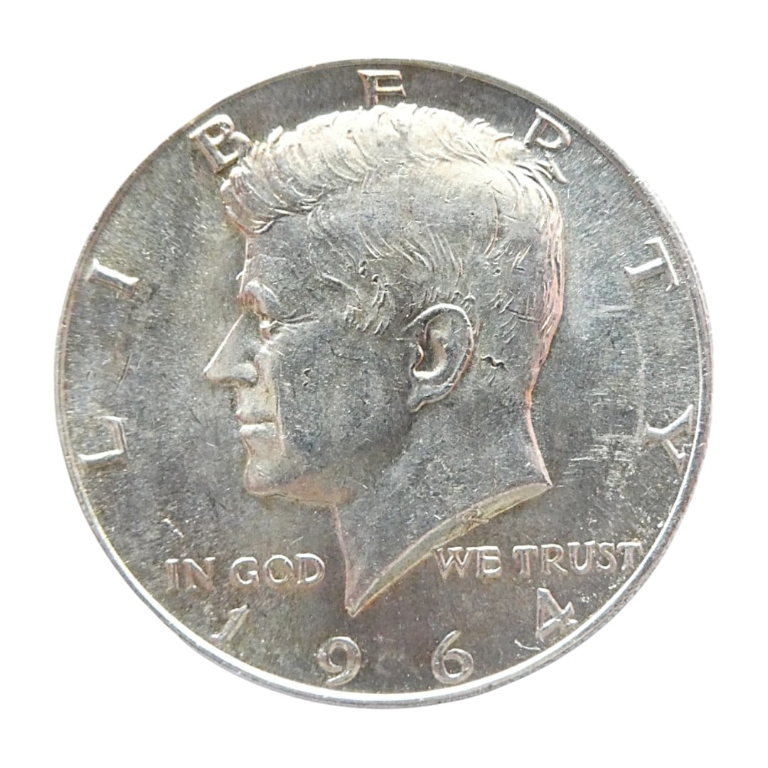 1964 Kennedy Half Dollar, First Year Issue, Silver .900, KM202 Proff (1 of 2)