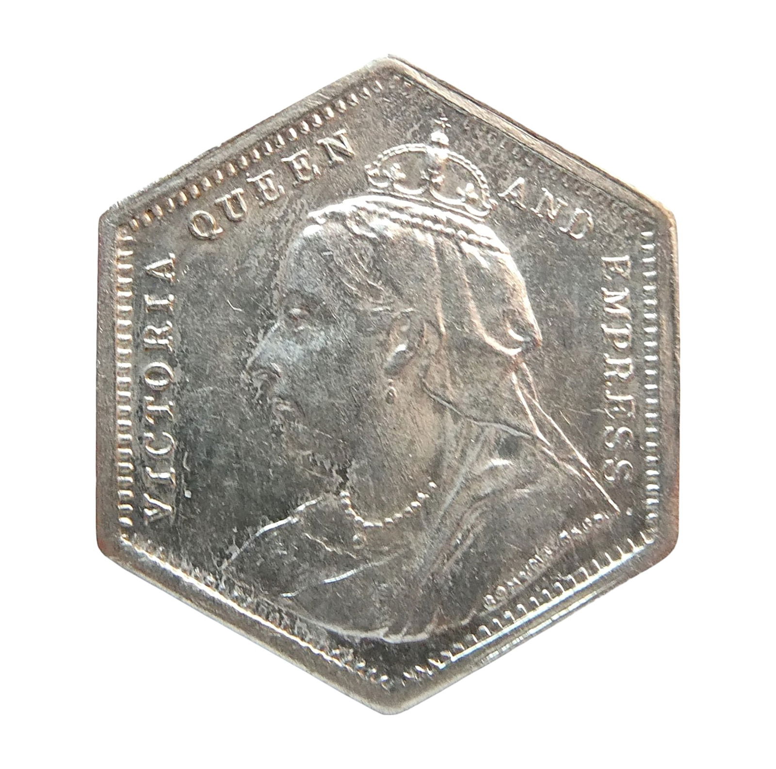 Victorian Love Token Coin, Queen Victoria Heart Reverse, c. 1837?1901 (1 of 2)