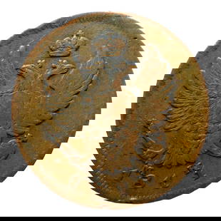 Russian Empire 2 Kopecks 1811 Copper Coin, MK Suzun: This 2 kopecks copper coin from the Russian Empire, dated 1811, was struck during the reign of Emperor Alexander I. The obverse displays the imperial double-headed eagle crowned, holding a scepter and