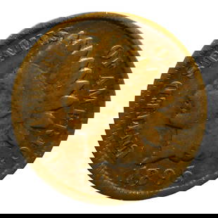 1895 Indian Head Cent, Bronze Circulation Coin, USA: This is a 1 cent bronze circulation coin from the United States, minted in 1895 as part of the renowned Indian Head series designed by James B. Longacre. The obverse features the iconic representation
