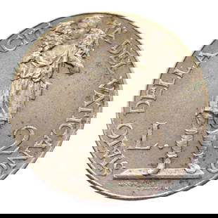 1931 Vatican 2 Lire Coin, Pius XI, Low Mintage of 50,000: Issued in 1931 during the papacy of Pius XI, this 2 Lire coin from the Vatican City is part of the early coinage struck after the Lateran Treaty of 1929, which established Vatican City as an independe
