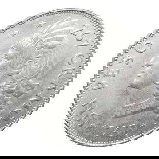 Rare 1963 Dominican Republic 1 Peso Silver, Restoration Centennial, 26.7g: This commemorative 1 peso coin from the Dominican Republic was struck in 1963 to mark the 100th anniversary of the Restoration of the Republic (1863?1963). The obverse features a bold left-facing bust