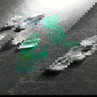 4.15 ct Lot of Afghan Panjshir Emeralds, Mixed Cuts, Natural Color: This lot of natural emeralds, totaling 4.15 carats, originates from the famed Panjshir Valley in Afghanistan—a region long celebrated for producing emeralds with exceptional clarity and vibrant blui