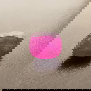 3.20 ct Untreated Intense Purplish Pink Sapphire, Cushion Cut, ALGT Certified: This rare and naturally vibrant purplish pink sapphire weighing 3.20 carats showcases an intense color saturation and exceptional brilliance, certified by the Antwerp Laboratory for Gemstone Testing (