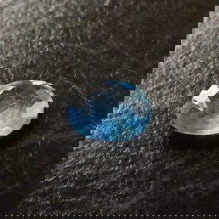 0.30 ct Heated Blue Sapphire, Oval Mixed Cut, ALGT Certified: This natural blue sapphire weighing 0.30 carats, certified by the Antwerp Laboratory for Gemstone Testing (ALGT Report No. 71403675, dated 31 August 2023), is a finely cut and transparent example of c