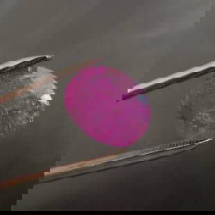 4.24 ct Natural Intense Purple-Pink Sapphire, Oval Cut, Unheated: This substantial and visually captivating 4.24 carat natural sapphire, certified by the Antwerp Laboratory for Gemstone Testing (ALGT Report No. 22178095, dated 31 August 2023), is a fine representati