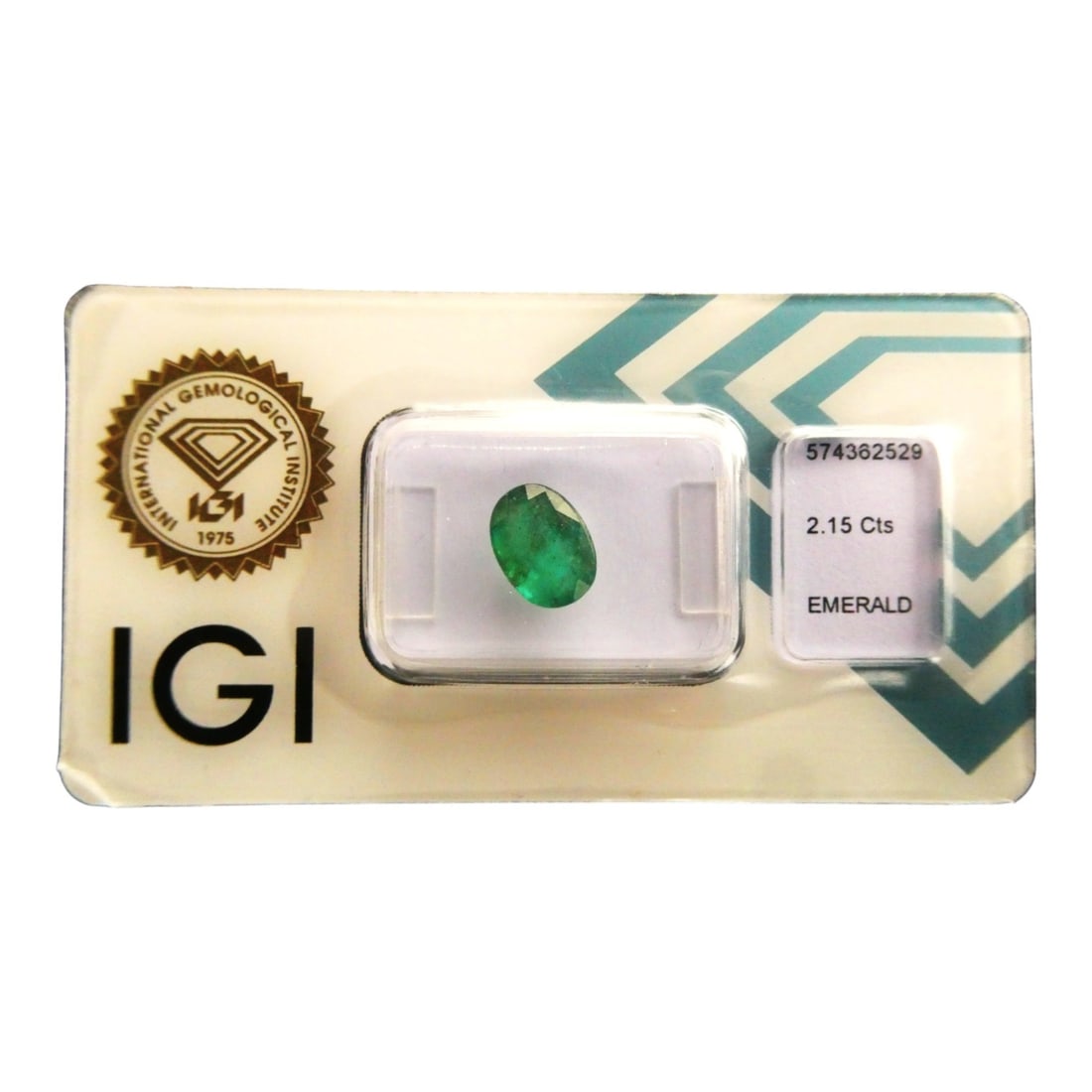 Nigerian Emerald 2.15 ct Deep Bluish-Green, IGI Certified Oval Mixed Cut, 2023 (1 of 5)