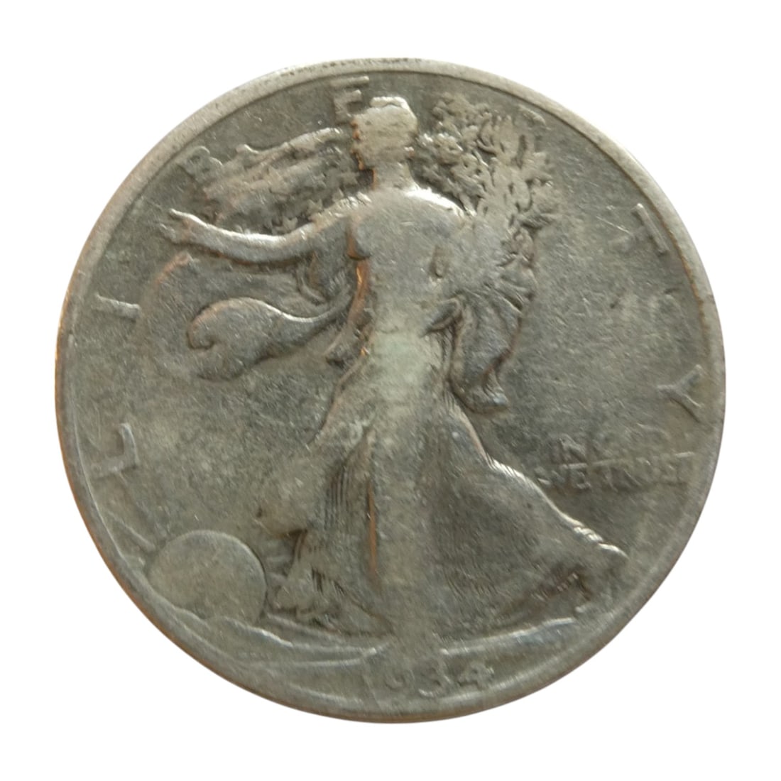 1943-D United States Walking Liberty Half Dollar, .900 Silver, Philadelphia (1 of 2)