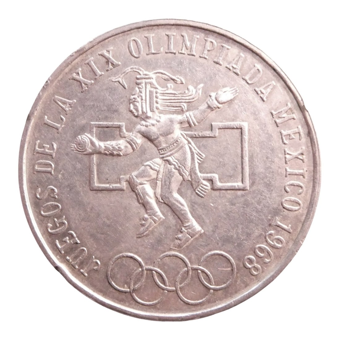 1968 Mexico Silver 25 Pesos Olympic Commemorative Coin: This commemorative 25 Pesos coin was issued by Mexico in 1968 to honor the XIX Olympic Games held in Mexico City?the first Olympics hosted by a Latin American country. The obverse features a tradition