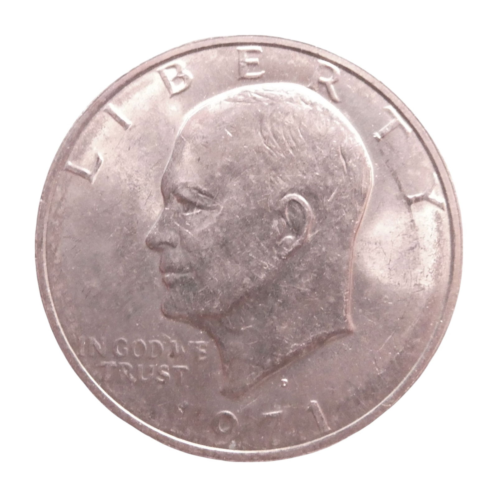 United States 1 Dollar "Eisenhower Dollar" 1971-D silver coin (1 of 2)