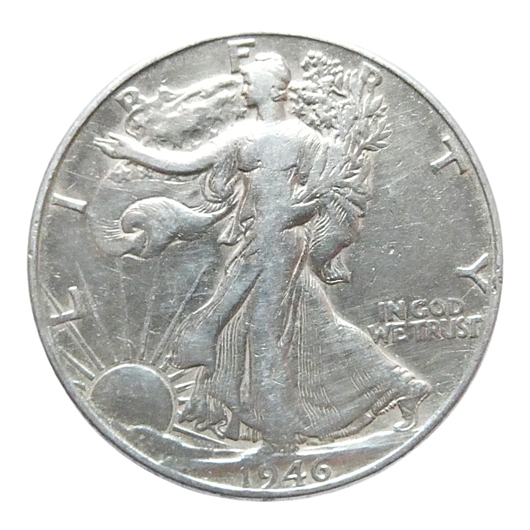 1946 US Walking Liberty Half Dollar, 90% Silver, Final Years Series (1 of 2)