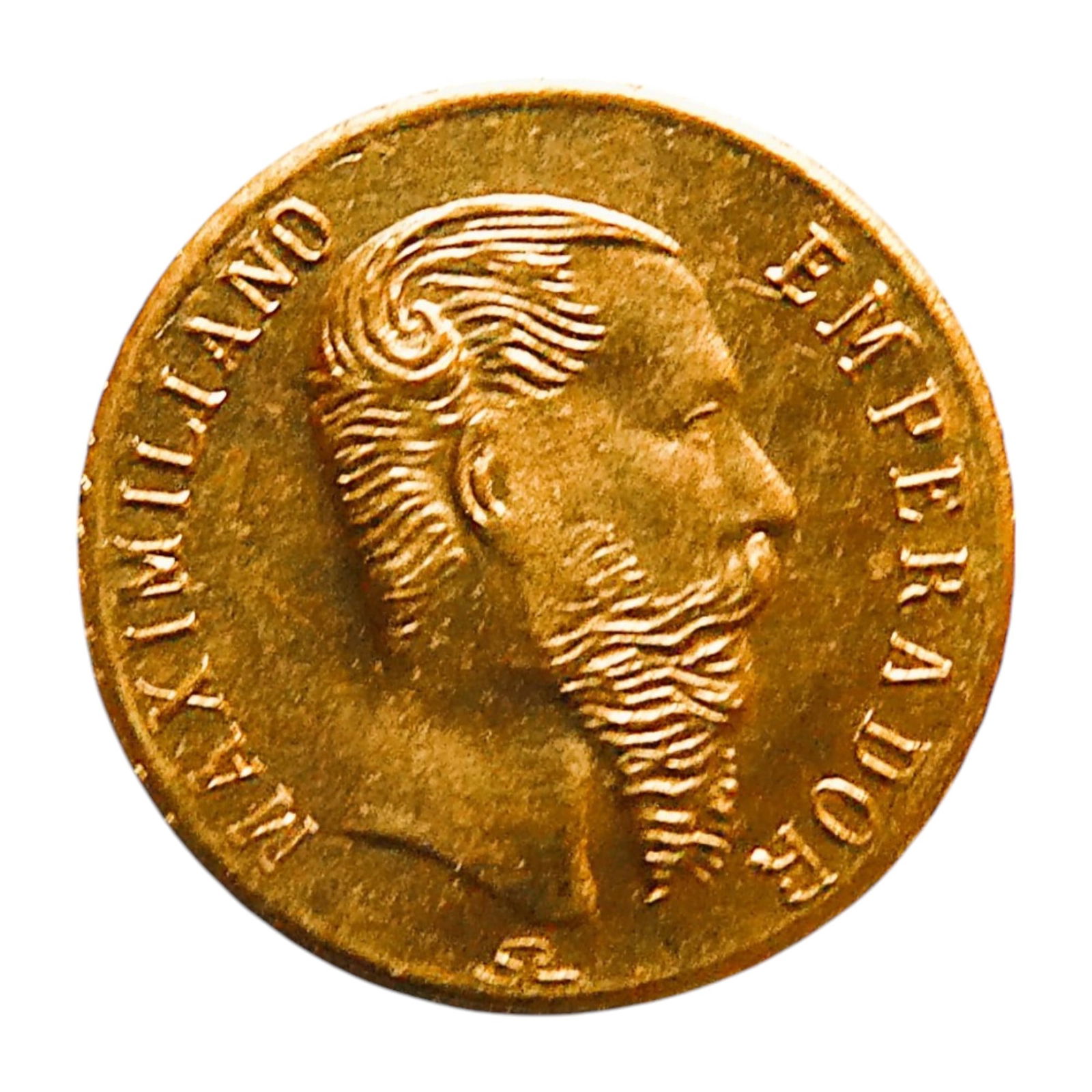 1865 Mexico Gold Token, Emperor Maximilian I, Religious or Wedding (1 of 2)