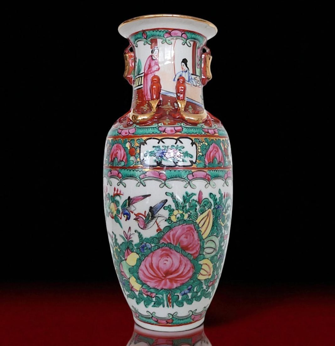 Chinese Porcelain Vase, Famille Rose, Qianlong Mark, 20th Century (1 of 7)