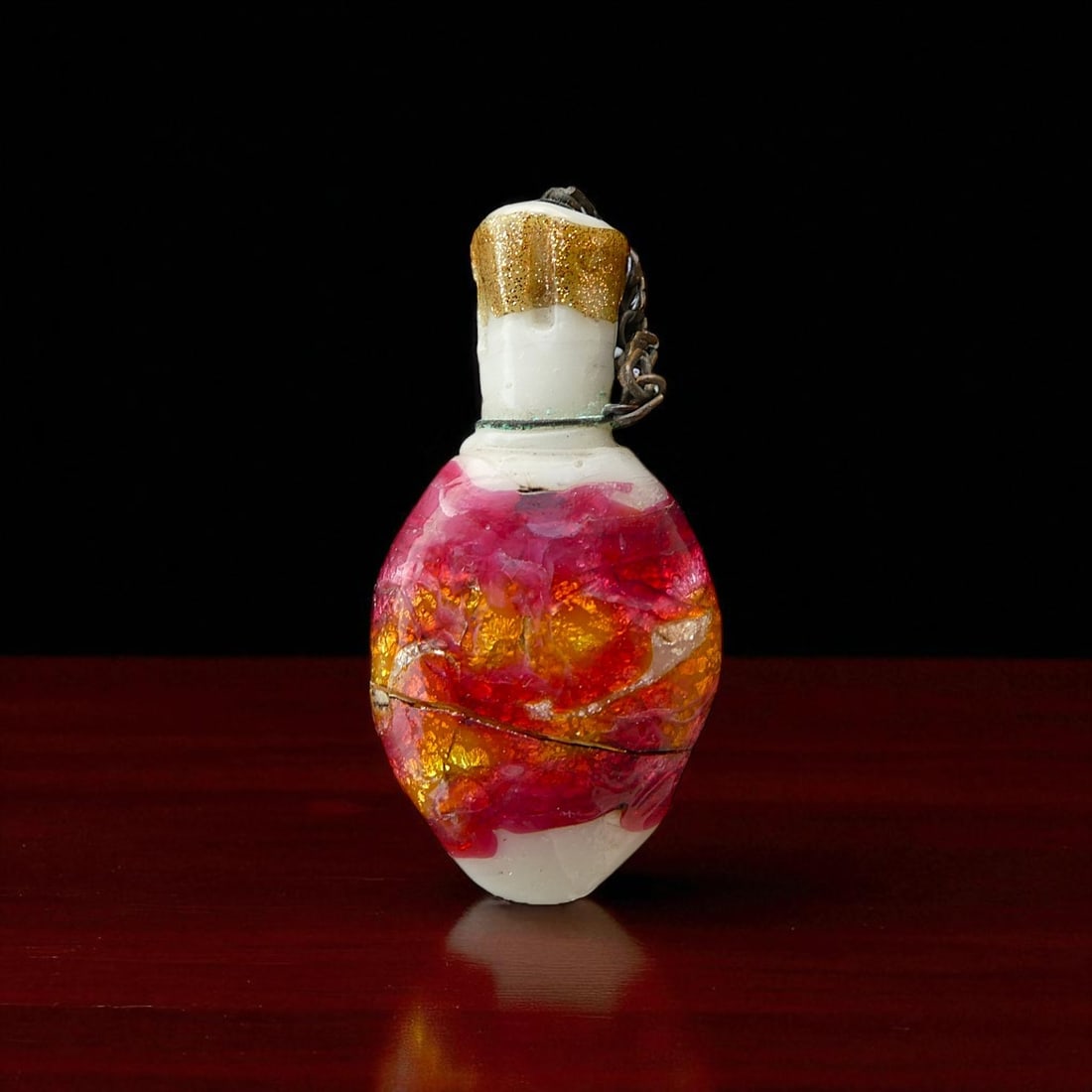 Early 20th Century Chinese Porcelain Snuff Bottle with Polychrome Decoration (1 of 8)